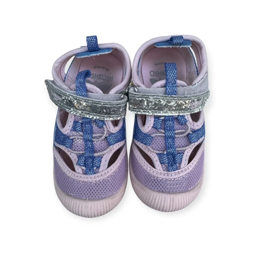 OshKosh B'gosh Kids Sandals Size 7 Toddler Girls Pink Blue Glitter